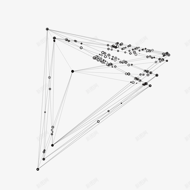 三角形连接线条png免抠素材_新图网 https://ixintu.com 三角形 小圈圈 直线 线条 连接 连接线条