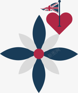 英国文化不规则图形英国旅游米字旗装饰素矢量图图标高清图片