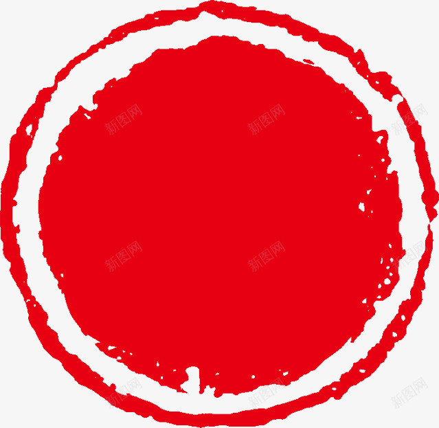 红色圆环形状印章png免抠素材_新图网 https/ixintu.