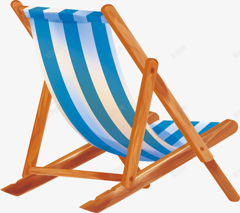 卡通手绘椅子png免抠素材_新图网 https://ixintu.com 坐位 坐席 度假 座位 晒太阳 椅子 沙滩 海边