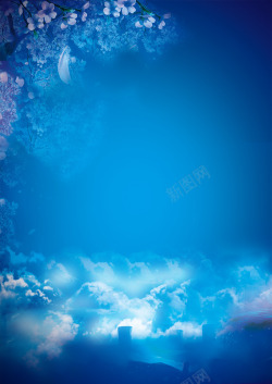 中秋节简单装饰平面海报背景高清图片