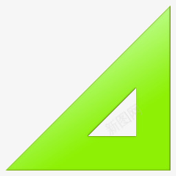 绿色的三角板图标png_新图网 https://ixintu.com 三角尺