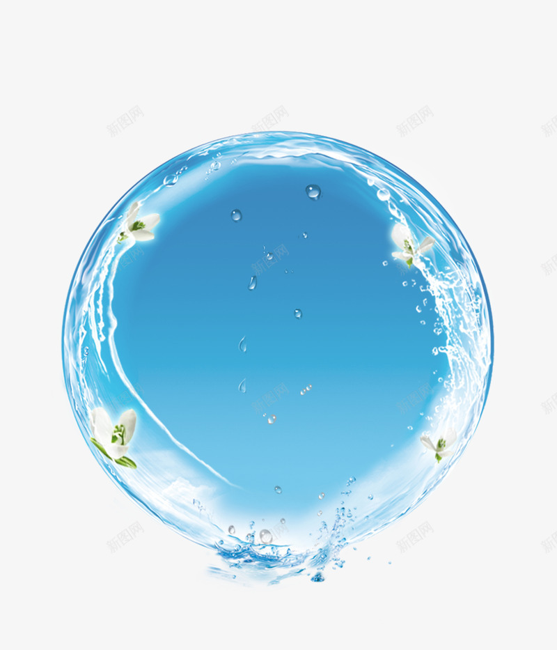 海底光球png免抠素材_新图网 https://ixintu.com 海水 球体 透明