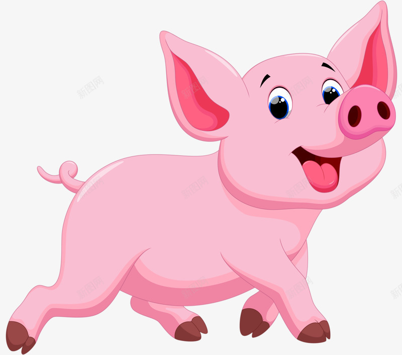 奔跑的小猪png免抠素材_新图网 https://ixintu.com 可爱 宠物 猪 粉色