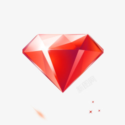 彩钻红色红色钻石高清图片