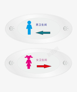 洗手间海报卫生间男女指示牌矢量图图标高清图片