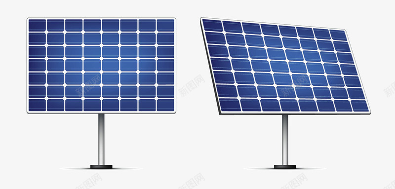 蓝色太阳能电池板png免抠素材_新图网 https://ixintu.com 太阳能太阳能电池板