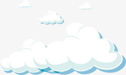 白色云朵边框漂浮的云朵高清图片