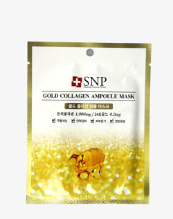 SNP黄金胶原蛋白抗皱面膜高清图片