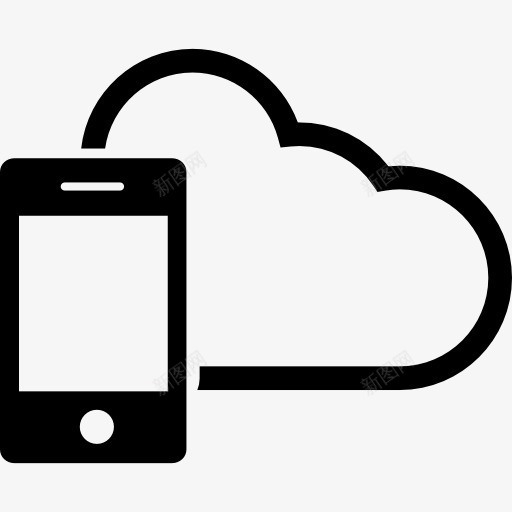 智能手机的云图标png_新图网 https://ixintu.com 云 互联网 媒体 工具 工具和用具 手机 智能手机 电脑