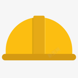 黄色圆弧安全帽元素矢量图素材