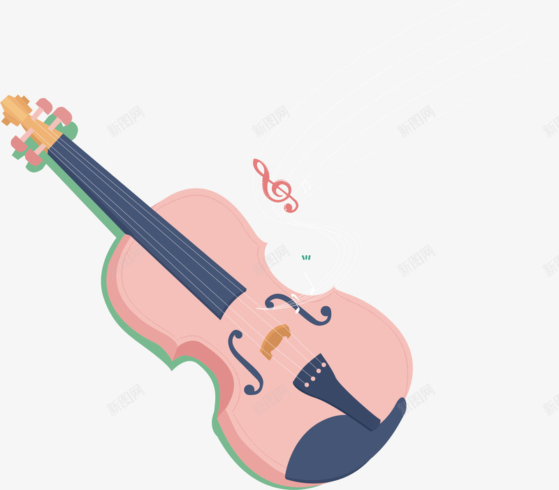 粉色小提琴矢量图ai免抠素材_新图网 https://ixintu.com 创意 可爱 小提琴 彩色的 手绘 矢量的 简单 粉色 艺术 矢量图