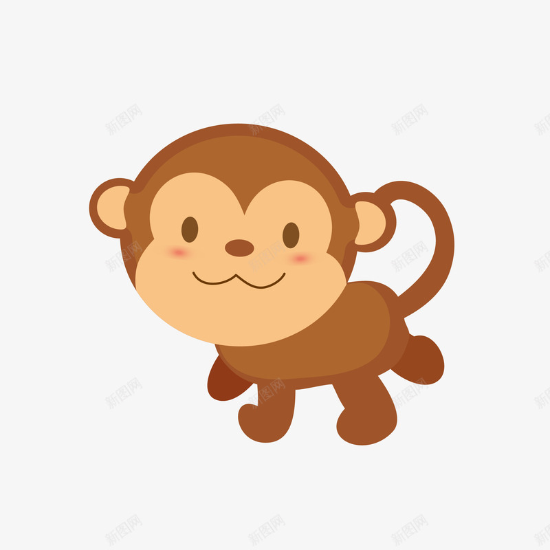 棕色的猴子矢量图eps免抠素材_新图网 https://ixintu.com 卡通 卡通可爱 卡通猴子 可爱猴子 棕色 棕色猴子 矢量图