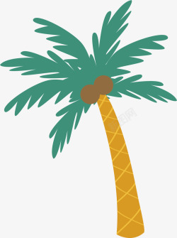 海边大树装饰画海边的椰子树矢量图高清图片