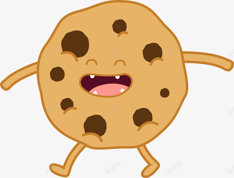 棕色卡通饼干装饰图案png免抠素材_新图网 https://ixintu.com 免抠PNG 卡通 棕色 装饰图案 饼干