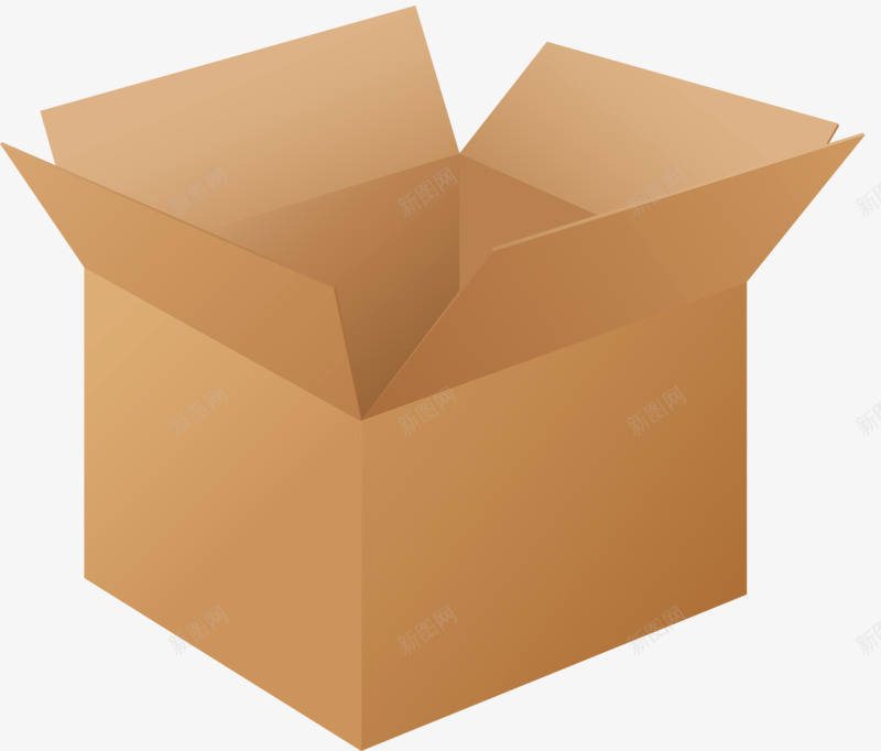 打开的盒子png免抠素材_新图网 https://ixintu.com 棕色 盒子 箱子 纸箱