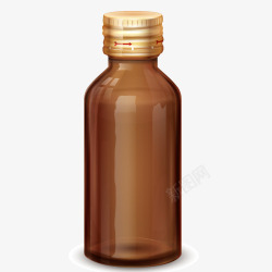 棕色透明药瓶素材