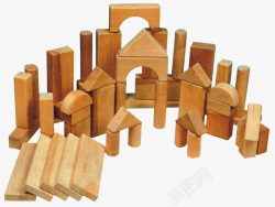 积木堆叠积木和木板高清图片
