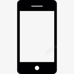 触摸屏幕智能手机的屏幕图标高清图片