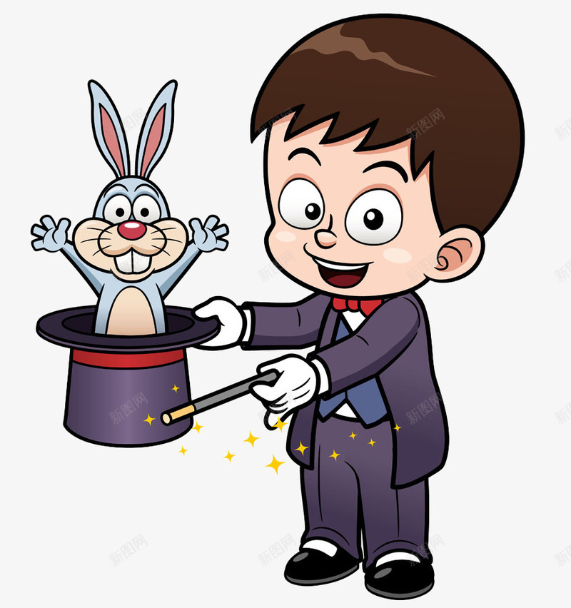 变魔术的男孩png免抠素材_新图网 https://ixintu.com 卡通 变魔术 可爱 图纸 手绘 男孩 魔术 魔术帽 魔法