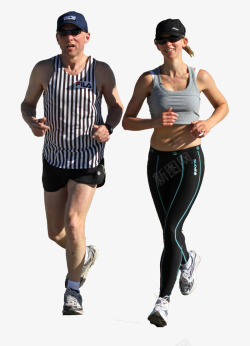奔跑女人奔跑者男女高清图片
