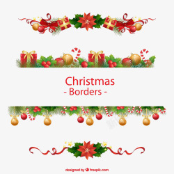 宣传海报圣诞彩带装饰品高清图片
