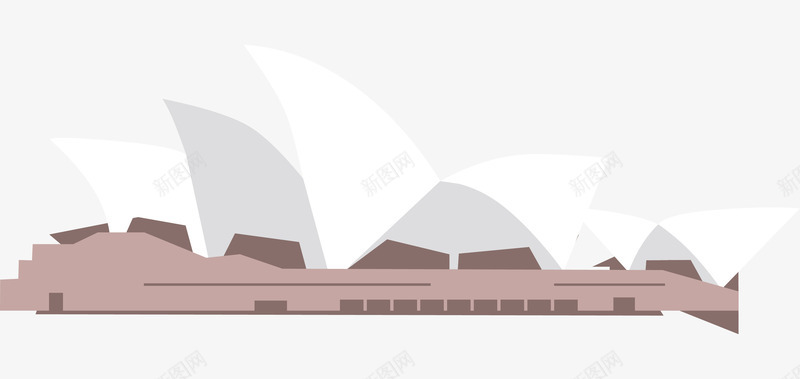 悉尼歌剧院旅游矢量图ai免抠素材_新图网 https://ixintu.com 建筑 悉尼 旅游 歌剧院 经典PNG 矢量图
