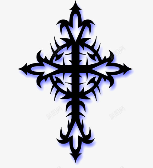 纹身十字架png免抠素材_新图网 https://ixintu.com png图片 免抠 十字 十字架 纹身 黑色