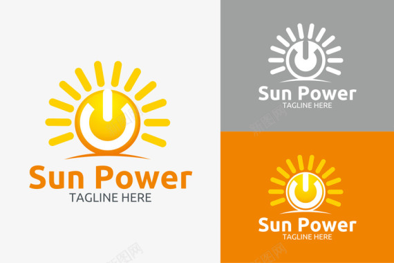 太阳能的logo矢量图图标图标