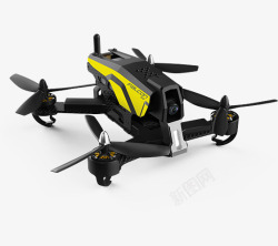 飞行玩具实物黑黄色遥控四轴飞行器高清图片