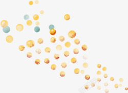 小金豆漂浮彩色立体颗粒状高清图片