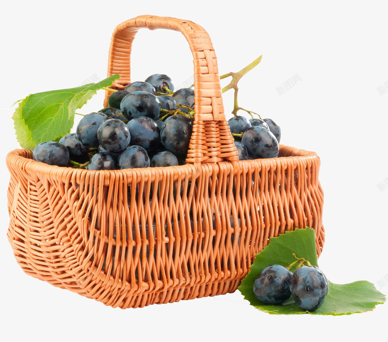 果篮里的蓝莓png免抠素材_新图网 https://ixintu.com 产品实物 果酱 水果 蓝莓 饰品餐饮
