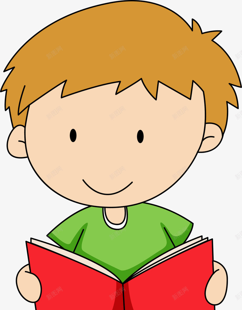 开学季看书的小男孩png免抠素材_新图网 https://ixintu.com 可爱小男孩 学习 开学季 开心 手拿书本 看书的小男孩
