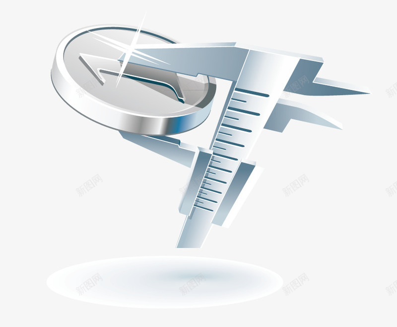 长度计量器矢量图ai免抠素材_新图网 https://ixintu.com 刻度尺 硬币 计量器 矢量图