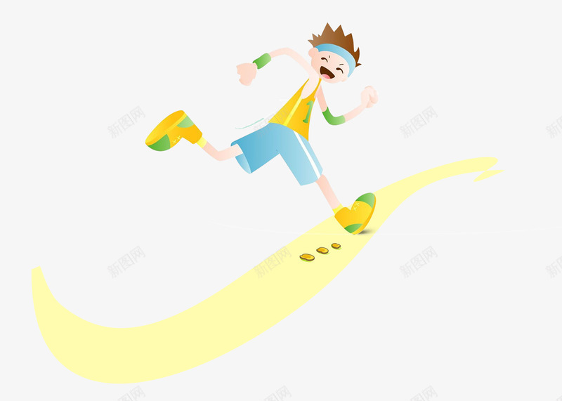 奔跑的男孩png免抠素材_新图网 https://ixintu.com 奔跑的男孩 狂奔 路面