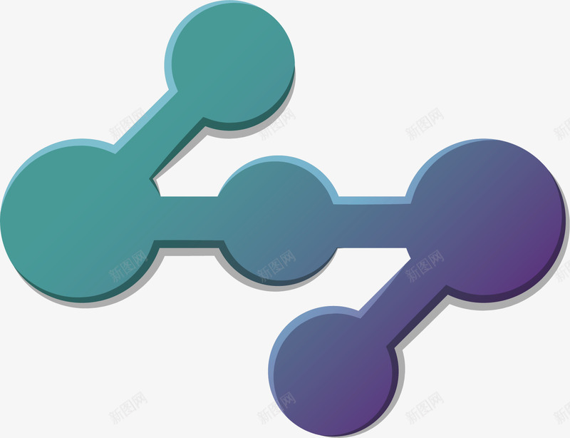 蓝色基因图案矢量图ai免抠素材_新图网 https://ixintu.com 卡通 图案 图示 基因 蓝色 重组 矢量图