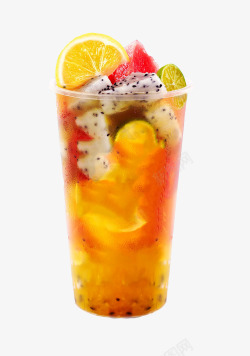 清凉水果冰丰富水果组合水果茶高清图片