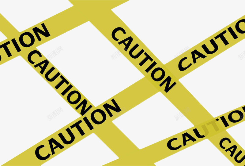 黄色交通警示带png免抠素材_新图网 https://ixintu.com CAUTION 交通警示带 安全警示带 护栏 警告 警示带 黄色 黄黑警示条纹