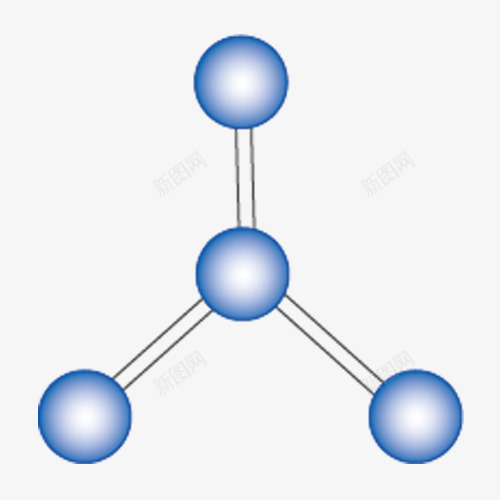 四分子6球棍模型png免抠素材_新图网 https://ixintu.com 化学教学 四分子6球棍 模型 蓝色 高分子