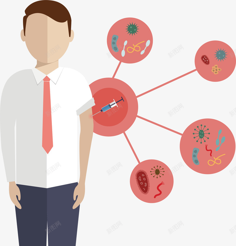 手绘生病男人png免抠素材_新图网 https://ixintu.com 创意 可爱 彩色图 手绘 手绘图 生病 男人 简单