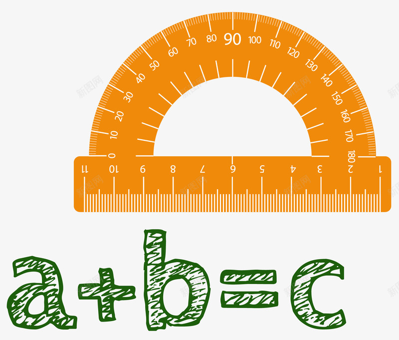 圆角尺矢量图eps免抠素材_新图网 https://ixintu.com 公式 半圆尺 圆角尺 扇形尺 数学 矢量图 矢量素材