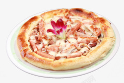 匹萨西餐火腿香菇披萨高清图片