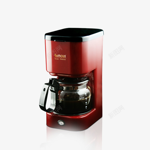 红色咖啡机png免抠素材_新图网 https://ixintu.com 产品实物 咖啡壶 咖啡机 咖啡豆 手冲壶 机器 电器 红色机器