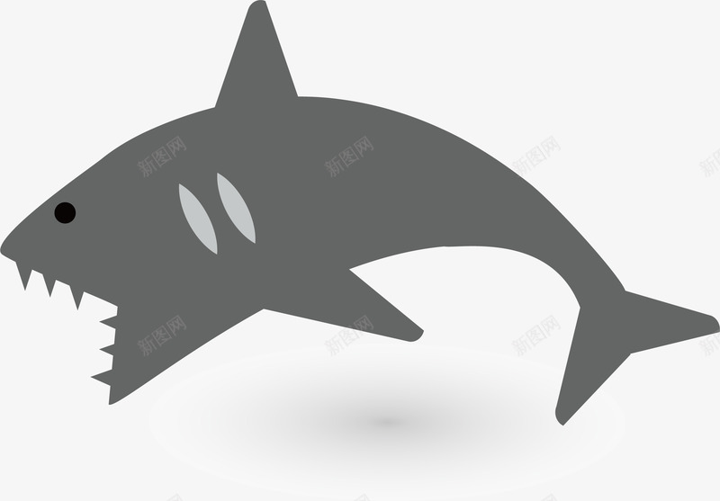 手绘鲨鱼矢量图ai免抠素材_新图网 https://ixintu.com 创意 可爱 彩色图 手绘 手绘图 简单 鲨鱼 矢量图