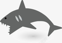 手绘鲨鱼矢量图素材