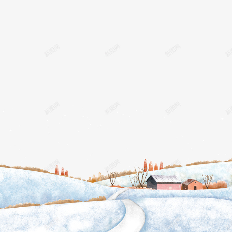 卡通雪地psd免抠素材_新图网 https://ixintu.com PNG图 PNG图下载 冰天雪地 创意卡通 卡通 卡通插图 插图 雪地 雪景