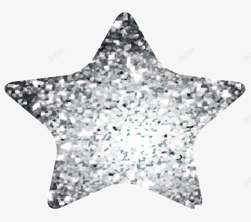 银色的星星png免抠素材_新图网 https://ixintu.com 星星 装饰 银色 闪亮