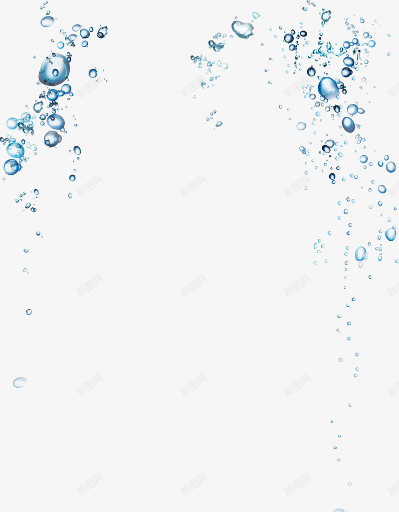 蓝色水珠漂浮气泡png免抠素材_新图网 https://ixintu.com 气泡 水珠 漂浮 蓝色 设计
