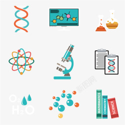 原子符号科学实验元素图标高清图片