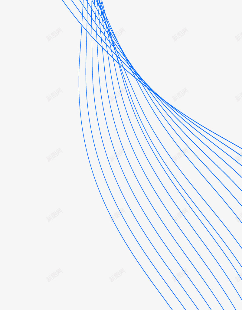 蓝色线条png免抠素材_新图网 https://ixintu.com 律动线条 条纹 流线 线型 线条 背景 蓝色